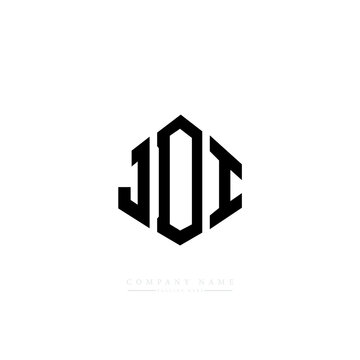 JDI letter logo design with polygon shape. JDI polygon logo monogram. JDI cube logo design. JDI hexagon vector logo template white and black colors. JDI monogram, JDI business and real estate logo. 