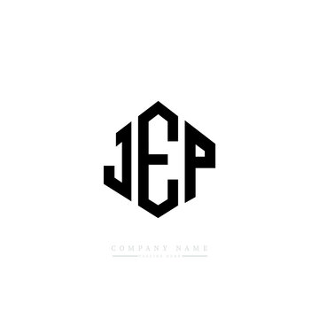 JEP letter logo design with polygon shape. JEP polygon logo monogram. JEP cube logo design. JEP hexagon vector logo template white and black colors. JEP monogram, JEP business and real estate logo. 