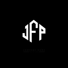 JFP letter logo design with polygon shape. JFP polygon logo monogram. JFP cube logo design. JFP hexagon vector logo template white and black colors. JFP monogram, JFP business and real estate logo.  