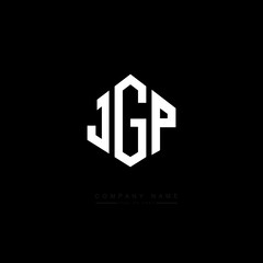 JGP letter logo design with polygon shape. JGP polygon logo monogram. JGP cube logo design. JGP hexagon vector logo template white and black colors. JGP monogram, JGP business and real estate logo. 
