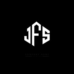 JFS letter logo design with polygon shape. JFS polygon logo monogram. JFS cube logo design. JFS hexagon vector logo template white and black colors. JFS monogram, JFS business and real estate logo. 