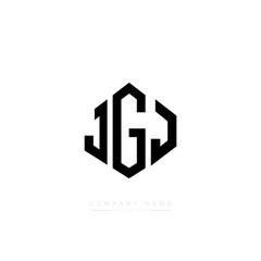 JGJ letter logo design with polygon shape. JGJ polygon logo monogram. JGJ cube logo design. JGJ hexagon vector logo template white and black colors. JGJ monogram, JGJ business and real estate logo. 