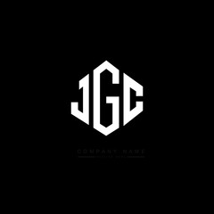 JGC letter logo design with polygon shape. JGC polygon logo monogram. JGC cube logo design. JGC hexagon vector logo template white and black colors. JGC monogram, JGC business and real estate logo. 