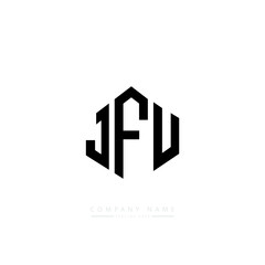 JFU letter logo design with polygon shape. JFU polygon logo monogram. JFU cube logo design. JFU hexagon vector logo template white and black colors. JFU monogram, JFU business and real estate logo. 