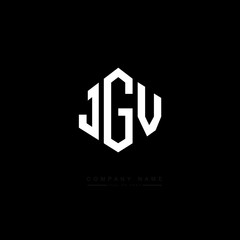 JGV letter logo design with polygon shape. JGV polygon logo monogram. JGV cube logo design. JGV hexagon vector logo template white and black colors. JGV monogram, JGV business and real estate logo. 
