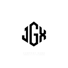 JGX letter logo design with polygon shape. JGX polygon logo monogram. JGX cube logo design. JGX hexagon vector logo template white and black colors. JGX monogram, JGX business and real estate logo. 
