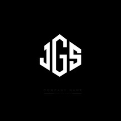 JGS letter logo design with polygon shape. JGS polygon logo monogram. JGS cube logo design. JGS hexagon vector logo template white and black colors. JGS monogram, JGS business and real estate logo. 