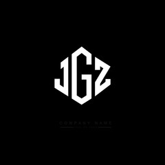 JGZ letter logo design with polygon shape. JGZ polygon logo monogram. JGZ cube logo design. JGZ hexagon vector logo template white and black colors. JGZ monogram, JGZ business and real estate logo. 