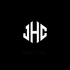 JHC letter logo design with polygon shape. JHC polygon logo monogram. JHC cube logo design. JHC hexagon vector logo template white and black colors. JHC monogram, JHC business and real estate logo. 