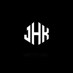 JHK letter logo design with polygon shape. JHK polygon logo monogram. JHK cube logo design. JHK hexagon vector logo template white and black colors. JHK monogram, JHK business and real estate logo. 