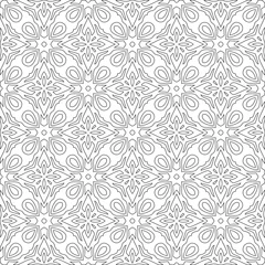 Foto auf Acrylglas Vector pattern with symmetrical elements . Modern stylish abstract texture. Repeating geometric tiles from striped elements.Black and white pattern. © t2k4