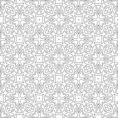 Vector pattern with symmetrical elements . Modern stylish abstract texture. Repeating geometric tiles from striped elements.Black and white pattern.