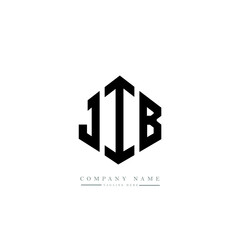 JIB letter logo design with polygon shape. JIB polygon logo monogram. JIB cube logo design. JIB hexagon vector logo template white and black colors. JIB monogram, JIB business and real estate logo. 