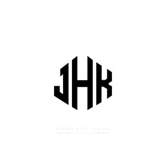JHK letter logo design with polygon shape. JHK polygon logo monogram. JHK cube logo design. JHK hexagon vector logo template white and black colors. JHK monogram, JHK business and real estate logo. 