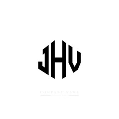 JHV letter logo design with polygon shape. JHV polygon logo monogram. JHV cube logo design. JHV hexagon vector logo template white and black colors. JHV monogram, JHV business and real estate logo. 