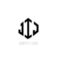 JIJ letter logo design with polygon shape. JIJ polygon logo monogram. JIJ cube logo design. JIJ hexagon vector logo template white and black colors. JIJ monogram, JIJ business and real estate logo. 