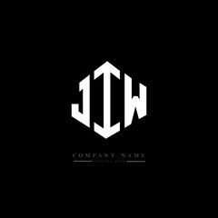 Fototapeta premium JIB letter logo design with polygon shape. JIB polygon logo monogram. JIB cube logo design. JIB hexagon vector logo template white and black colors. JIB monogram, JIB business and real estate logo. 