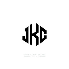 JKC letter logo design with polygon shape. JKC polygon logo monogram. JKC cube logo design. JKC hexagon vector logo template white and black colors. JKC monogram, JKC business and real estate logo. 
