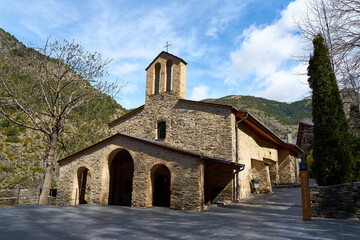 Sanctuary of Meritxell in Andorra. - obrazy, fototapety, plakaty