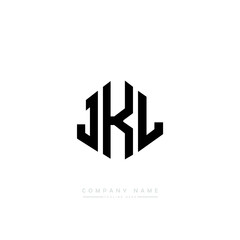 JKL letter logo design with polygon shape. JKL polygon logo monogram. JKL cube logo design. JKL hexagon vector logo template white and black colors. JKL monogram, JKL business and real estate logo. 