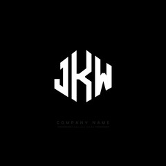 JKW letter logo design with polygon shape. JKW polygon logo monogram. JKW cube logo design. JKW hexagon vector logo template white and black colors. JKW monogram, JKW business and real estate logo. 