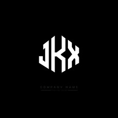 JKX letter logo design with polygon shape. JKX polygon logo monogram. JKX cube logo design. JKX hexagon vector logo template white and black colors. JKX monogram, JKX business and real estate logo. 