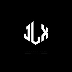 JLX letter logo design with polygon shape. JLX polygon logo monogram. JLX cube logo design. JLX hexagon vector logo template white and black colors. JLX monogram, JLX business and real estate logo. 