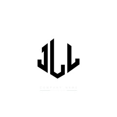 JLL letter logo design with polygon shape. JLL polygon logo monogram. JLL cube logo design. JLL hexagon vector logo template white and black colors. JLL monogram, JLL business and real estate logo. 