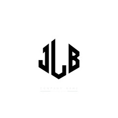 JLB letter logo design with polygon shape. JLB polygon logo monogram. JLB cube logo design. JLB hexagon vector logo template white and black colors. JLB monogram, JLB business and real estate logo. 