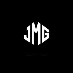 JMG letter logo design with polygon shape. JMG polygon logo monogram. JMG cube logo design. JMG hexagon vector logo template white and black colors. JMG monogram, JMG business and real estate logo. 