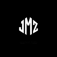JMZ letter logo design with polygon shape. JMZ polygon logo monogram. JMZ cube logo design. JMZ hexagon vector logo template white and black colors. JMZ monogram, JMZ business and real estate logo. 