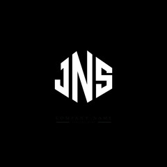 JNS letter logo design with polygon shape. JNS polygon logo monogram. JNS cube logo design. JNS hexagon vector logo template white and black colors. JNS monogram, JNS business and real estate logo. 