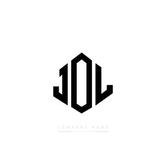 JOL letter logo design with polygon shape. JOL polygon logo monogram. JOL cube logo design. JOL hexagon vector logo template white and black colors. JOL monogram, JOL business and real estate logo. 