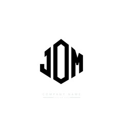 JOM letter logo design with polygon shape. JOM polygon logo monogram. JOM cube logo design. JOM hexagon vector logo template white and black colors. JOM monogram, JOM business and real estate logo. 