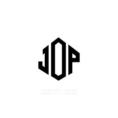 JOP letter logo design with polygon shape. JOP polygon logo monogram. JOP cube logo design. JOP hexagon vector logo template white and black colors. JOP monogram, JOP business and real estate logo. 