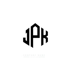 JPK letter logo design with polygon shape. JPK polygon logo monogram. JPK cube logo design. JPK hexagon vector logo template white and black colors. JPK monogram, JPK business and real estate logo. 