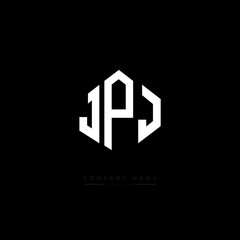 JPJ letter logo design with polygon shape. JPJ polygon logo monogram. JPJ cube logo design. JPJ hexagon vector logo template white and black colors. JPJ monogram, JPJ business and real estate logo. 