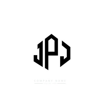 JPJ letter logo design with polygon shape. JPJ polygon logo monogram. JPJ cube logo design. JPJ hexagon vector logo template white and black colors. JPJ monogram, JPJ business and real estate logo. 