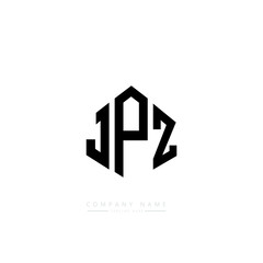 JPZ letter logo design with polygon shape. JPZ polygon logo monogram. JPZ cube logo design. JPZ hexagon vector logo template white and black colors. JPZ monogram, JPZ business and real estate logo. 