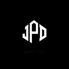 JPD letter logo design with polygon shape. JPD polygon logo monogram. JPD cube logo design. JPD hexagon vector logo template white and black colors. JPD monogram, JPD business and real estate logo. 