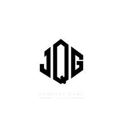 JQG letter logo design with polygon shape. JQG polygon logo monogram. JQG cube logo design. JQG hexagon vector logo template white and black colors. JQG monogram, JQG business and real estate logo. 