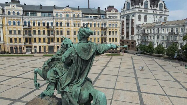 Monument to Bohdan Khmelnitsky in Kiev - a monument to the hetman of Ukraine Bohdan Khmelnitsky.