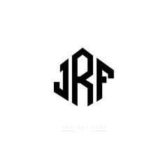 JRF letter logo design with polygon shape. JRF polygon logo monogram. JRF cube logo design. JRF hexagon vector logo template white and black colors. JRF monogram, JRF business and real estate logo. 