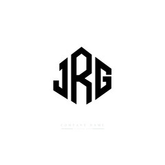 JRG letter logo design with polygon shape. JRG polygon logo monogram. JRG cube logo design. JRG hexagon vector logo template white and black colors. JRG monogram, JRG business and real estate logo. 