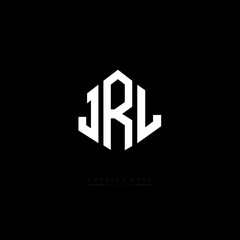 JRL letter logo design with polygon shape. JRL polygon logo monogram. JRL cube logo design. JRL hexagon vector logo template white and black colors. JRL monogram, JRL business and real estate logo. 
