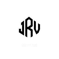 JRV letter logo design with polygon shape. JRV polygon logo monogram. JRV cube logo design. JRV hexagon vector logo template white and black colors. JRV monogram, JRV business and real estate logo. 