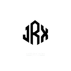 JRX letter logo design with polygon shape. JRX polygon logo monogram. JRX cube logo design. JRX hexagon vector logo template white and black colors. JRX monogram, JRX business and real estate logo. 