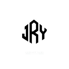 JRY letter logo design with polygon shape. JRY polygon logo monogram. JRY cube logo design. JRY hexagon vector logo template white and black colors. JRY monogram, JRY business and real estate logo. 