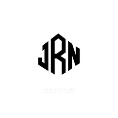 JRN letter logo design with polygon shape. JRN polygon logo monogram. JRN cube logo design. JRN hexagon vector logo template white and black colors. JRN monogram, JRN business and real estate logo. 