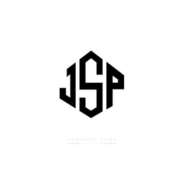 JSP letter logo design with polygon shape. JSP polygon logo monogram. JSP cube logo design. JSP hexagon vector logo template white and black colors. JSP monogram, JSP business and real estate logo. 